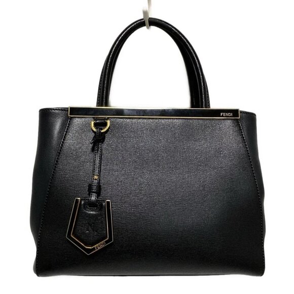 Auth FENDI Petit 2 Jours 8BH253 Black Leather - Handbag - Picture 1 of 10